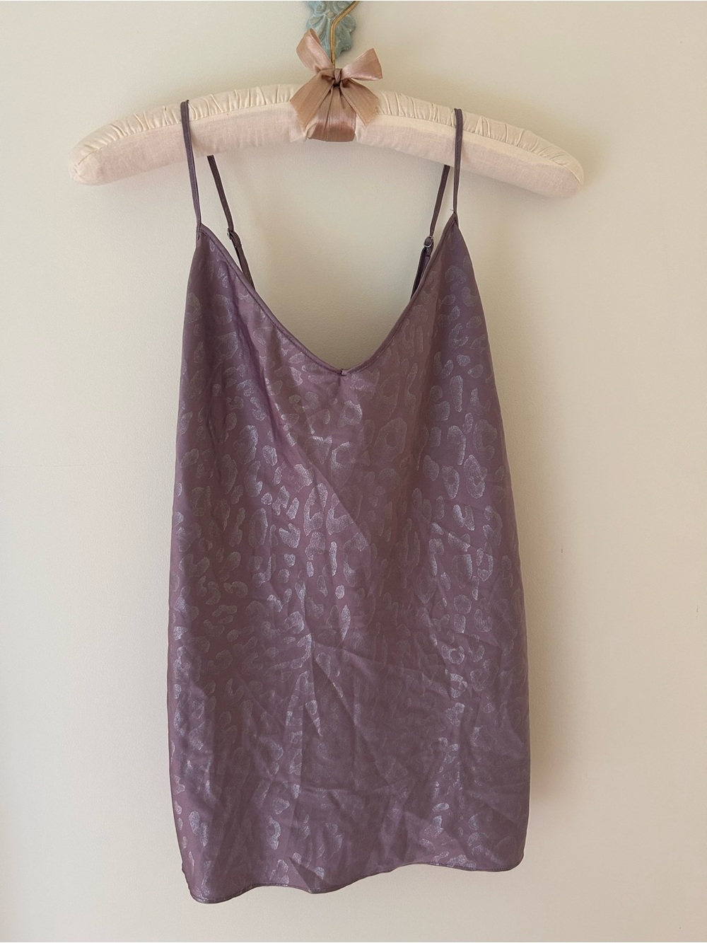 Victoria's Secret Lilac Leopard Print Satin Cami